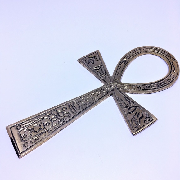 ☥Brass Ankh Musical Ornament Gold☥ - Picture 2 of 3